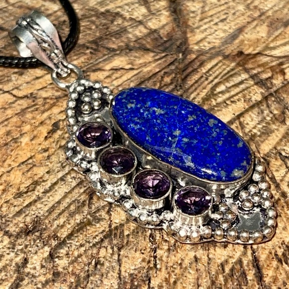 Lapiz Lazuli “The Protection Stone” Pendant 2 1/4” - Picture 9 of 10